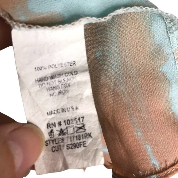 Soprano | Fun bright tie dye colorful spaghetti strap asymmetrical top - Picture 6 of 7